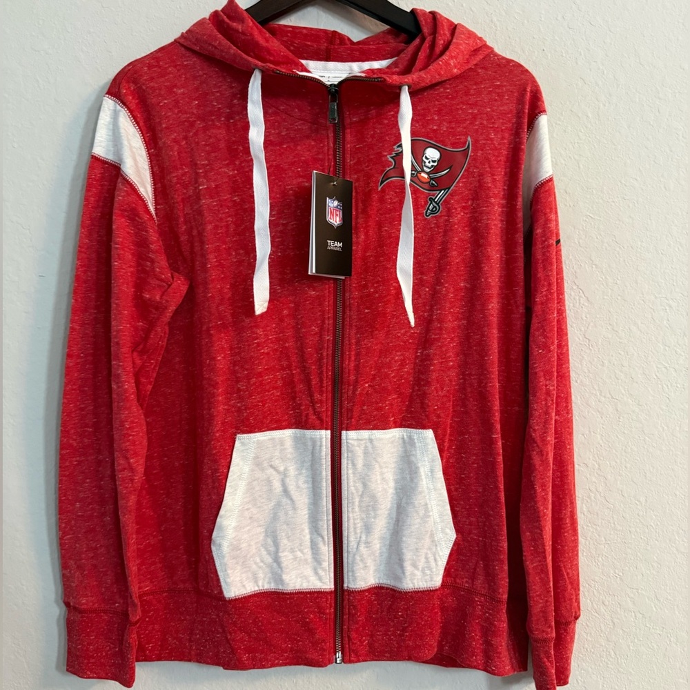 Nike Women’s Red/White Tampa Bay Buccaneers Monaco Lightweight Full-Zip Hoodie - Picture 3 of 11